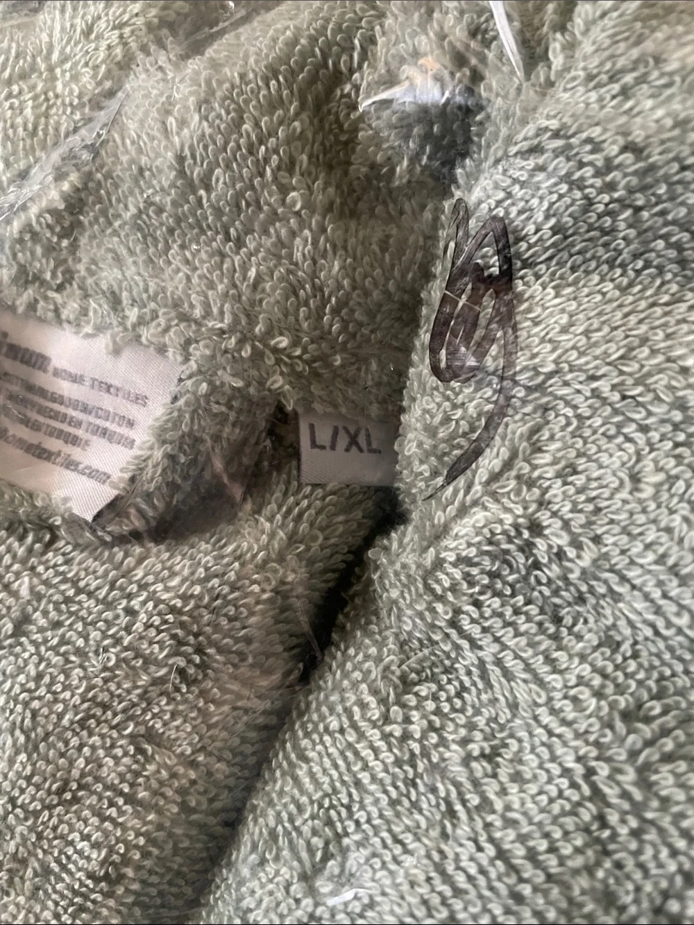 Linum Home 100% cotton Light Sage Bath Robe Sealed L/XL